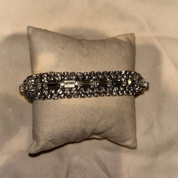 Vintage rhinestone Art Deco style bracelet - Picture 3 of 6